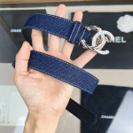 𝗖𝗛𝗔𝗡𝗘𝗟 Classic denim blue belt