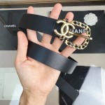 𝗖𝗛𝗔𝗡𝗘𝗟 Classic denim blue belt