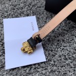 GUCCI imported top layer calfskin with classic double camellia buckle