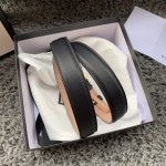 GUCCI imported top layer calfskin with classic double GG buckle