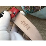 GUCCI double G buckle G buckle leather embossed