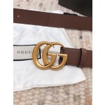 GUCCI double G buckle advanced artificial canvas belt
