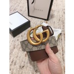 GUCCI double G buckle advanced artificial canvas belt