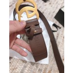 GUCCI double G buckle advanced artificial canvas belt