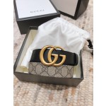 GUCCI double G buckle advanced artificial canvas belt