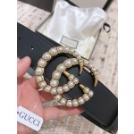 GUCCI pearl buckle imported from Italy original calfskin