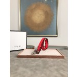 GUCCI red 🐝 buckle original imported cowhide handmade wax thread