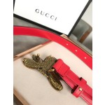 GUCCI red 🐝 buckle original imported cowhide handmade wax thread