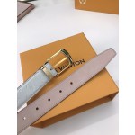 LOUIS VUITTO belt is double-sided with Italian original custom imported cowhide embossing