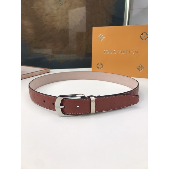 LOUIS VUITTO belt is double-sided with Italian original custom imported cowhide embossing