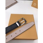 LOUIS VUITTO belt is double-sided with Italian original custom imported cowhide embossing