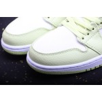 Air Jordan 1 Low white and green patchwork