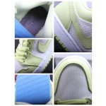 Air Jordan 1 Low white and green patchwork