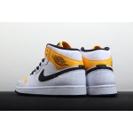 Air Jordan 1 Mid University White Gold Yellow