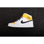 Air Jordan 1 Mid University White Gold Yellow