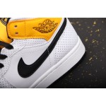 Air Jordan 1 Mid University White Gold Yellow