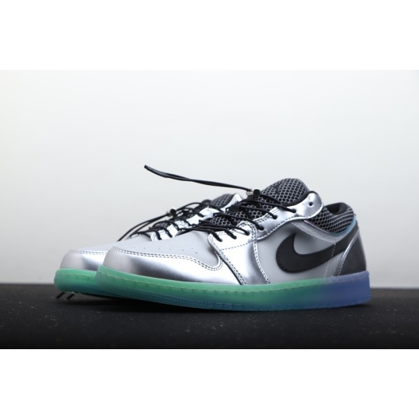 Air Jordan 1 Low Metallic Silver Gradient Crystal Sole