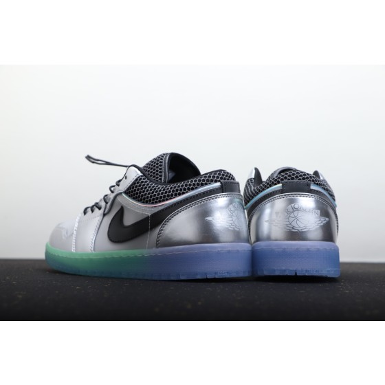 Air Jordan 1 Low Metallic Silver Gradient Crystal Sole