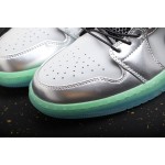 Air Jordan 1 Low Metallic Silver Gradient Crystal Sole