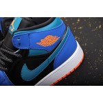 Air Jordan 1 Mid Blauw Oranje Zwart