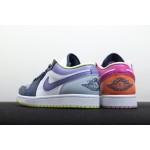 Air Jordan 1 Low paars en roze mandarijneend