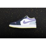 Air Jordan 1 Low paars en roze mandarijneend