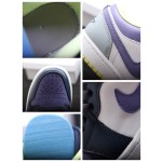 Air Jordan 1 Low paars en roze mandarijneend