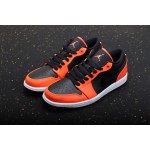 Air Jordan 1 Low Low Top Zwart en Oranje