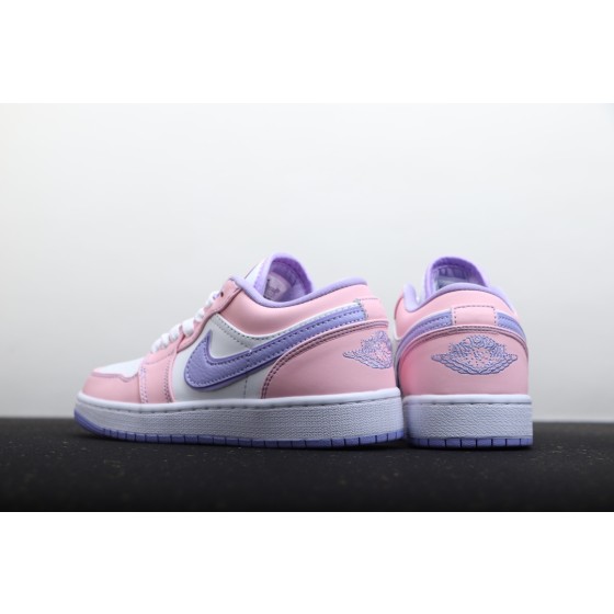 Air Jordan 1 Laag Roze Wit Purper