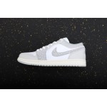 Air Jordan 1 Low wit en grijs burst print
