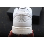 Air Jordan 1 Low wit en grijs burst print