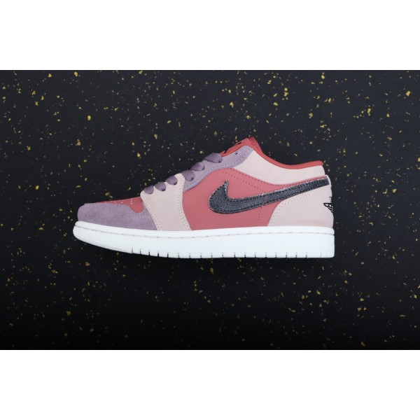 Air Jordan 1 Laag Rood Roze Purper
