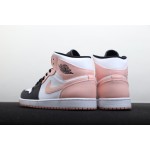 Air Jordan 1 Mid Zwart Roze