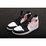 Air Jordan 1 Mid Zwart Roze