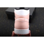 Air Jordan 1 Mid Zwart Roze