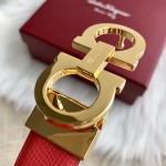 FERRAGAMO boutique buckle head, first layer of cowhide