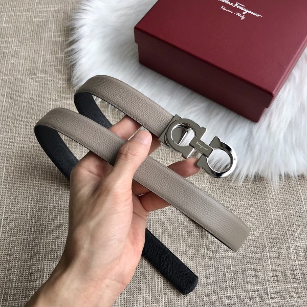 FERRAGAMO boutique buckle head, first layer of cowhide