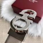 FERRAGAMO boutique buckle head, first layer of cowhide