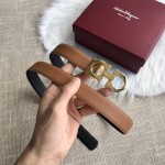 FERRAGAMO boutique buckle head, first layer of cowhide