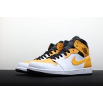 Air Jordan 1 Mid wit en geel