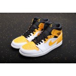 Air Jordan 1 Mid wit en geel