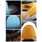 Air Jordan 1 Mid wit en geel