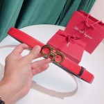 FERRAGAMO double-sided top layer leather belt