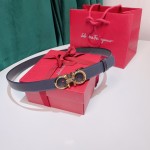 FERRAGAMO double-sided top layer leather belt