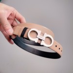 FERRAGAMO double-sided top layer leather belt