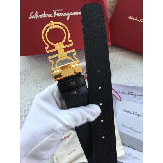 FERRAGAMO Gancini belt made of natural grain cowhide