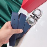 FERRAGAMO double-sided imported cowhide