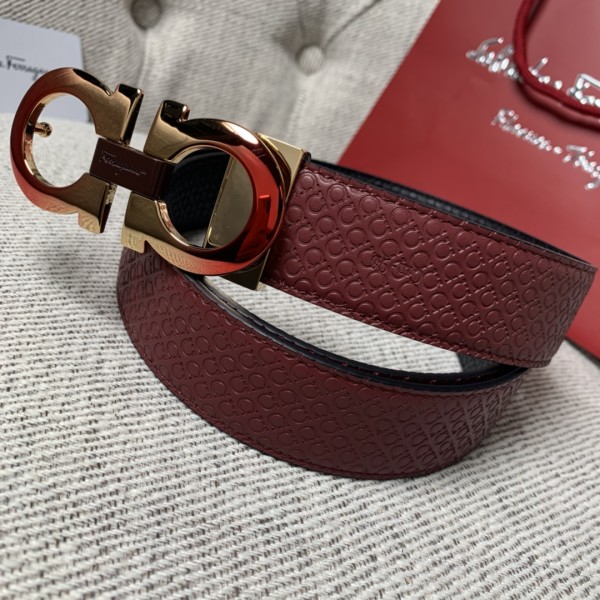 FERRAGAMO double-sided imported cowhide