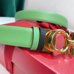 FERRAGAMO Ladies Reversible Top Grain Leather Belt
