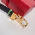 FERRAGAMO Ladies Reversible Top Grain Leather Belt